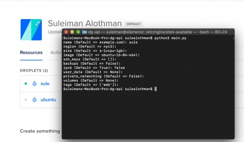 صورة للمشروع Digitalocean api (python) صورة للمشروع Digitalocean api (python)