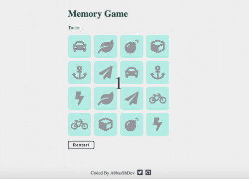  صورة للمشروع لعبة الذاكرة (MemoryGame)